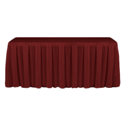 Table Skirting Primary Burgundy one size 14ft