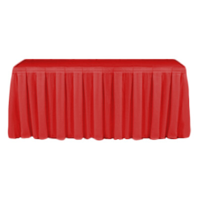 Dimension Red Table Skirting
