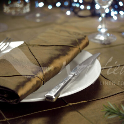 Satin Pintuck Old Gold